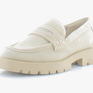 DOLCE VITA ELIAS LOAFER SHOE DUNE SUEDE 8.5